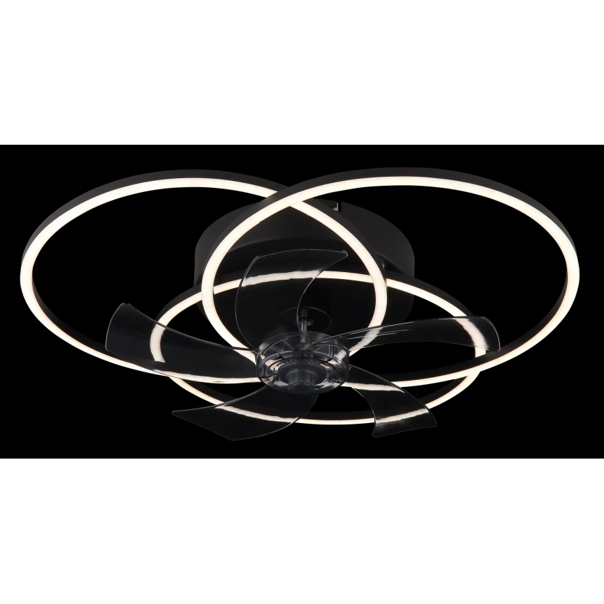 Globo - LED Dæmpbar loftventilator LED/40W/230V 3000-6500K sort + fjernbetjening