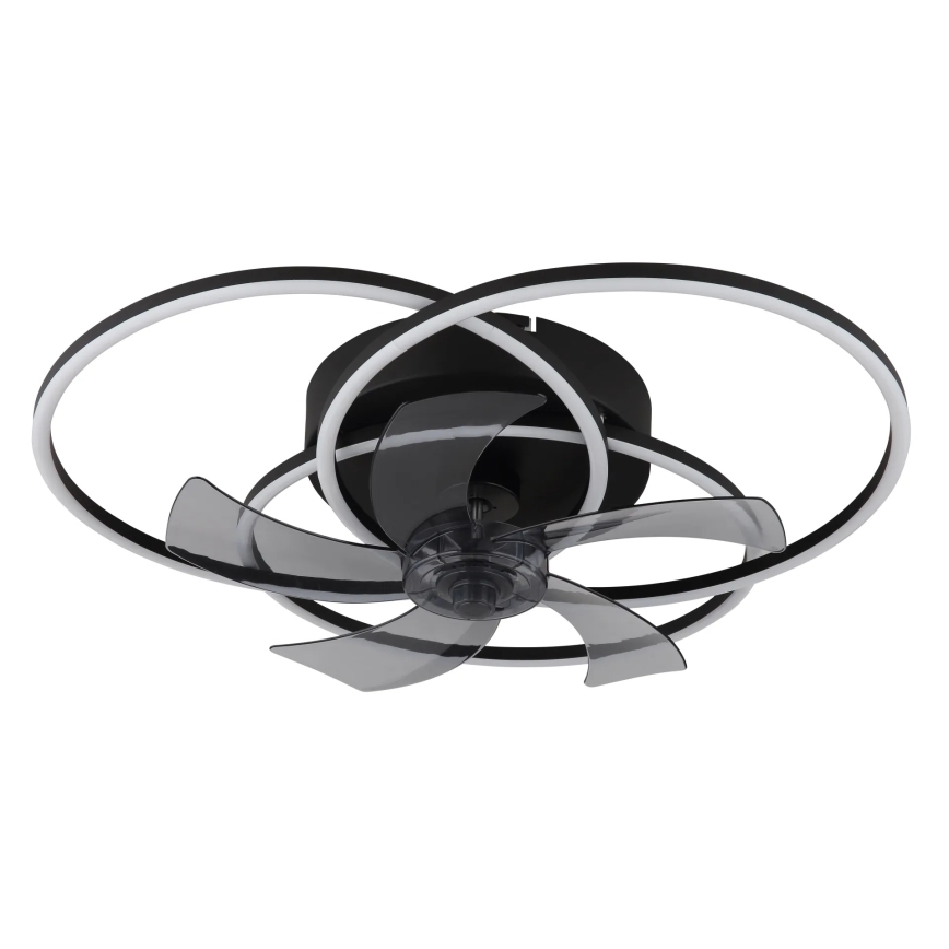 Globo - LED Dæmpbar loftventilator LED/40W/230V 3000-6500K sort + fjernbetjening