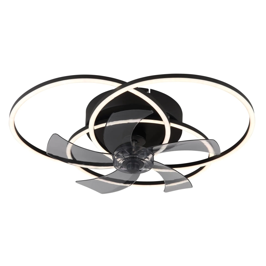 Globo - LED Dæmpbar loftventilator LED/40W/230V 3000-6500K sort + fjernbetjening