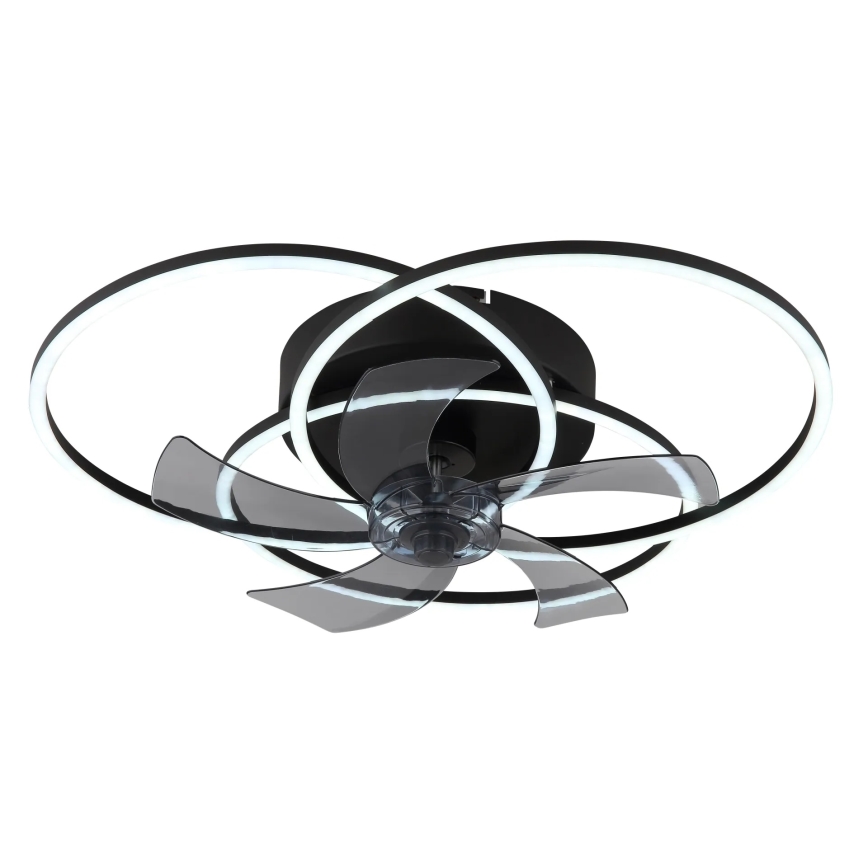 Globo - LED Dæmpbar loftventilator LED/40W/230V 3000-6500K sort + fjernbetjening