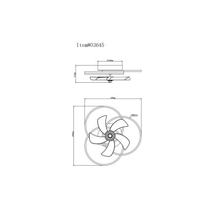 Globo - LED Dæmpbar loftventilator LED/40W/230V 3000-6500K sort + fjernbetjening