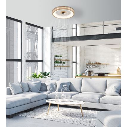 Globo - LED Loftlampe med ventilator dæmpbar LED/30W/230V 2700-6500K brun + fjernbetjening