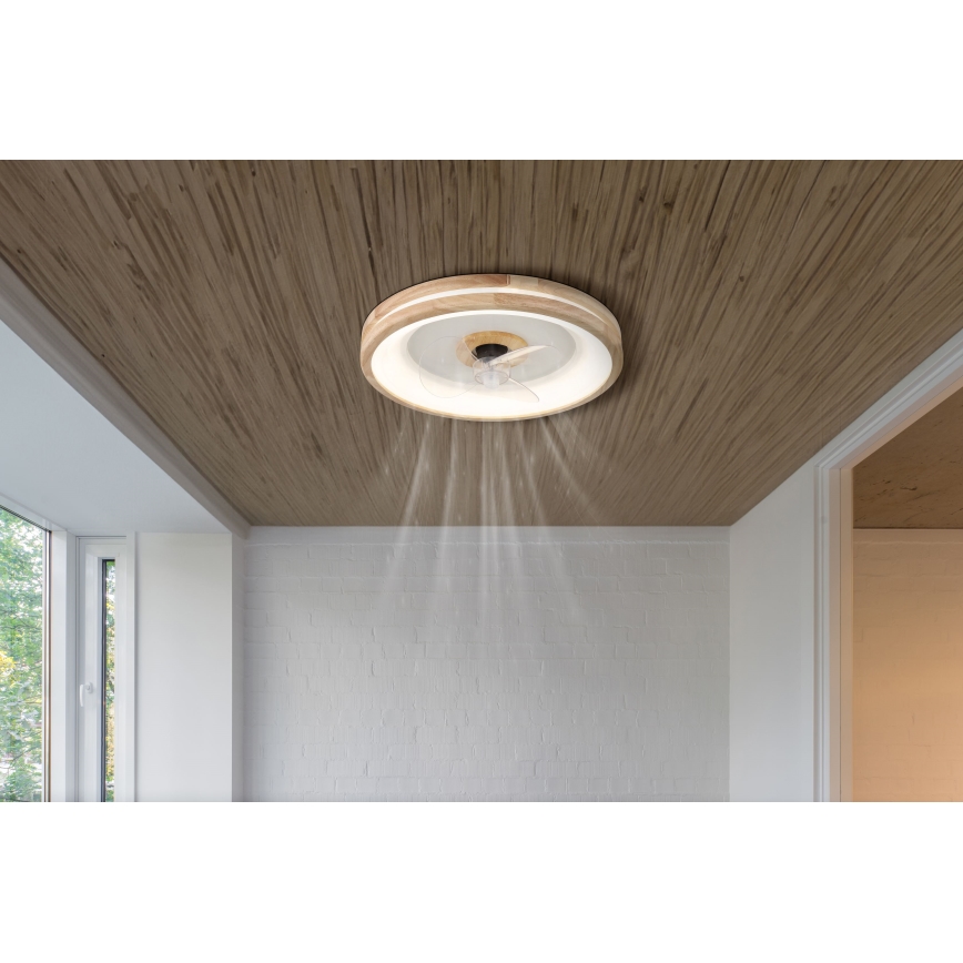 Globo - LED Loftlampe med ventilator dæmpbar LED/30W/230V 2700-6500K brun + fjernbetjening