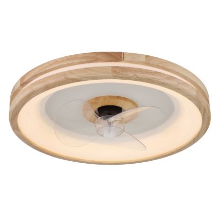 Globo - LED Loftlampe med ventilator dæmpbar LED/30W/230V 2700-6500K brun + fjernbetjening