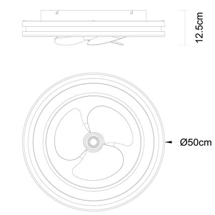 Globo - LED Loftlampe med ventilator dæmpbar LED/30W/230V 2700-6500K brun + fjernbetjening