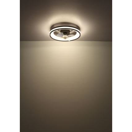 Globo - LED Loftlampe med ventilator dæmpbar LED/30W/230V 2700-6500K sort + fjernbetjening