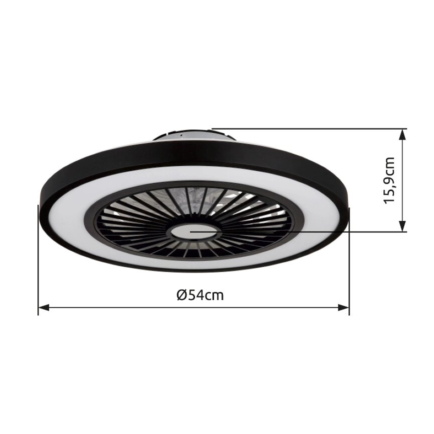 Globo - LED dæmpbar loftventilator LED/45W/230V 3000-6500K + fjernbetjening