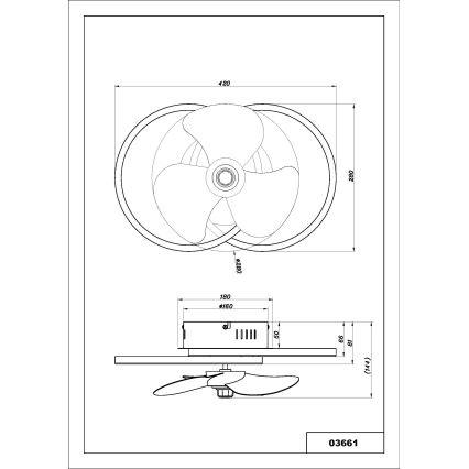 Globo - LED loftventilator dæmpbar LED/24W/230V 2700-6500K + fjernbetjening