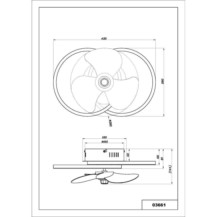 Globo - LED loftventilator dæmpbar LED/24W/230V 2700-6500K + fjernbetjening