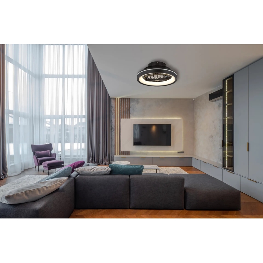Globo - LED loftventilator m. RGB-farver dæmpbar LED/40W/230V 2700-6500K + fjernbetjening