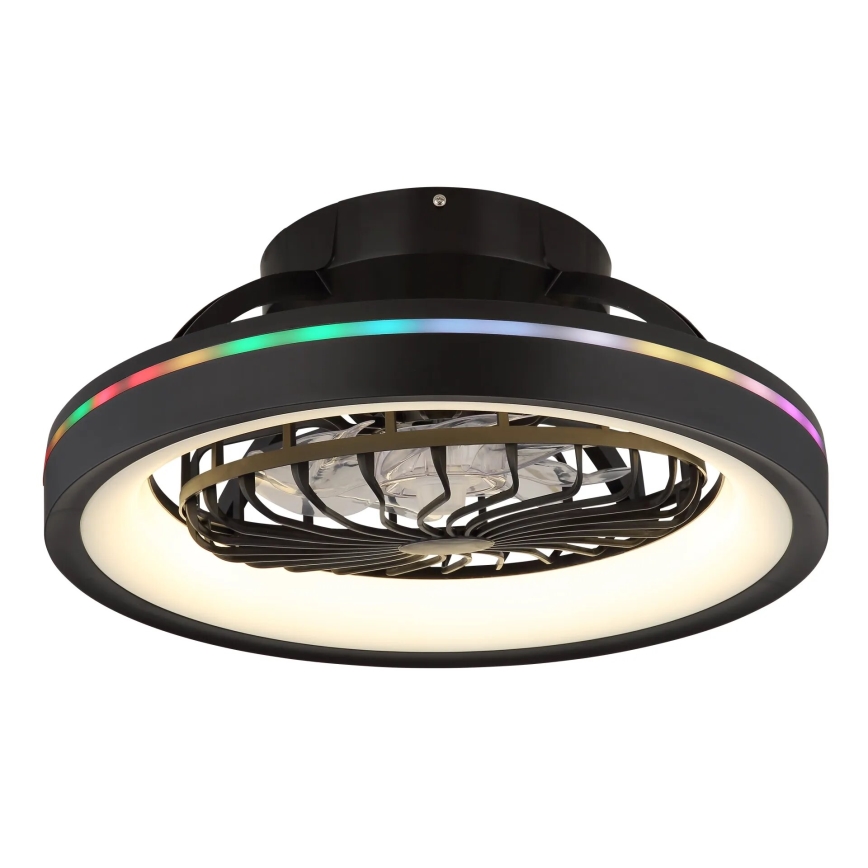 Globo - LED loftventilator m. RGB-farver dæmpbar LED/40W/230V 2700-6500K + fjernbetjening