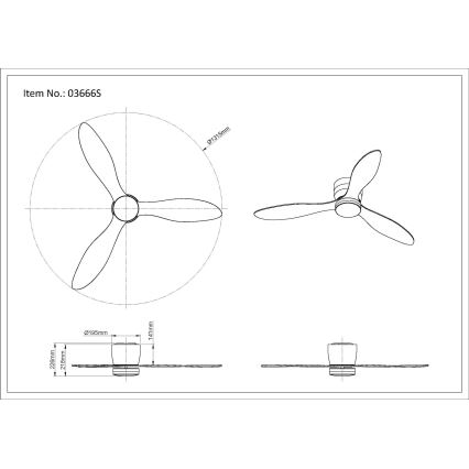 Globo - LED dæmpbar loftventilator LED/20W/230V 3000-6500K + fjernbetjening