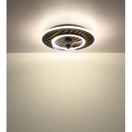 Globo - LED-dæmpbar loftventilator LED/36W/230V 2700-6000K sort + fjernbetjening