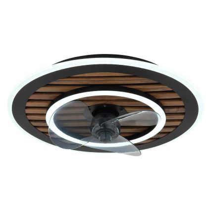 Globo - LED-dæmpbar loftventilator LED/36W/230V 2700-6000K sort + fjernbetjening