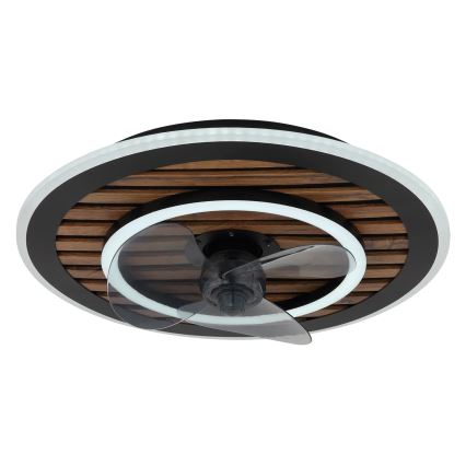Globo - LED-dæmpbar loftventilator LED/36W/230V 2700-6000K sort + fjernbetjening