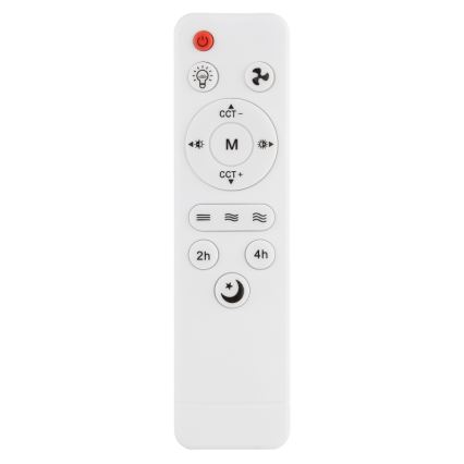 Globo - Dæmpbar loftventilator med LED, 15 W, 230 V, 2700–6500 K, sort + fjernbetjening
