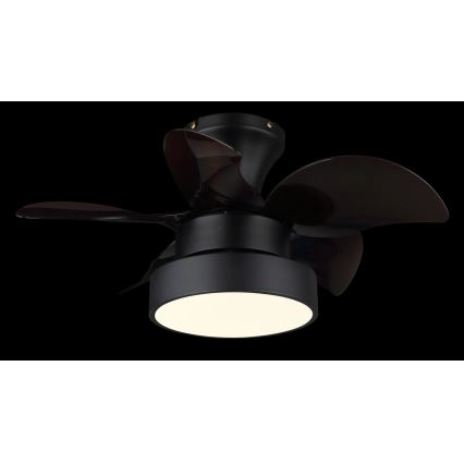 Globo - LED-dæmpbar loftventilator, LED 22 W, 230 V, 3000/4500/6000 K, brun + fjernbetjening