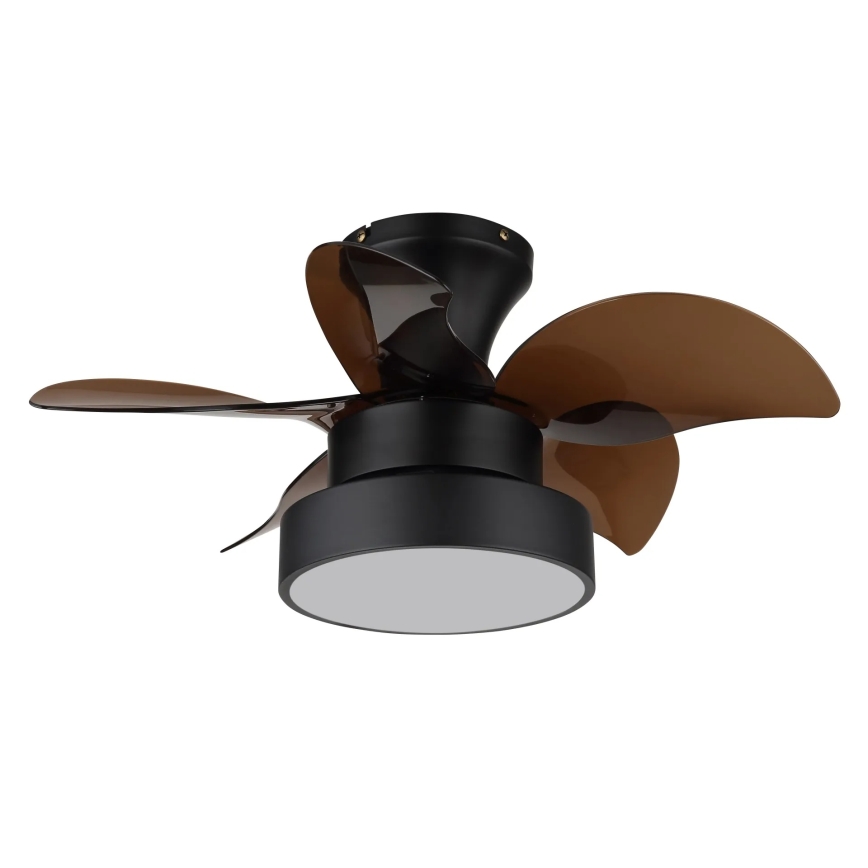 Globo - LED-dæmpbar loftventilator, LED 22 W, 230 V, 3000/4500/6000 K, brun + fjernbetjening