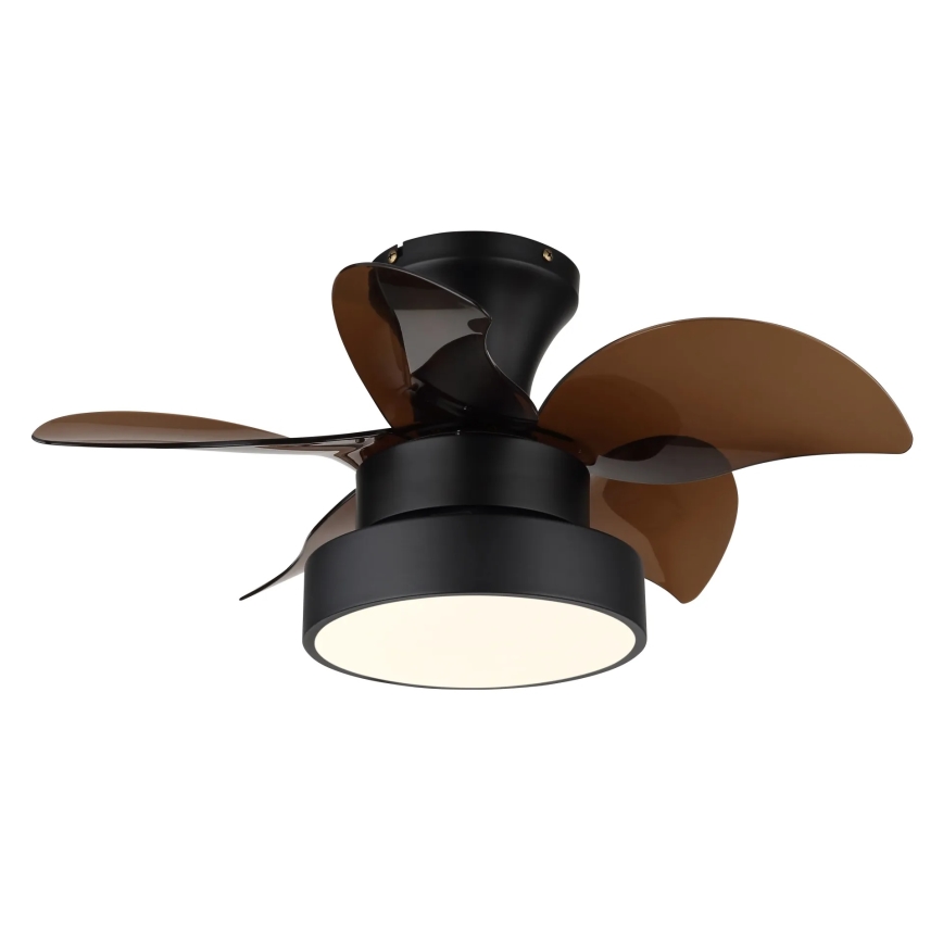 Globo - LED-dæmpbar loftventilator, LED 22 W, 230 V, 3000/4500/6000 K, brun + fjernbetjening