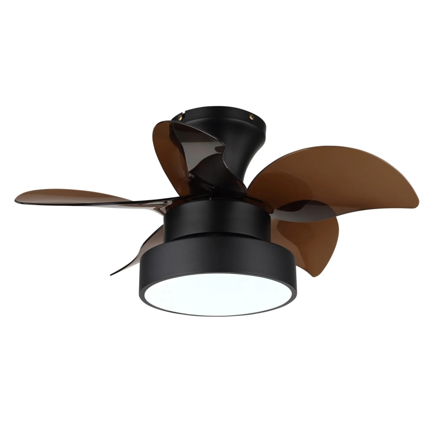 Globo - LED-dæmpbar loftventilator, LED 22 W, 230 V, 3000/4500/6000 K, brun + fjernbetjening