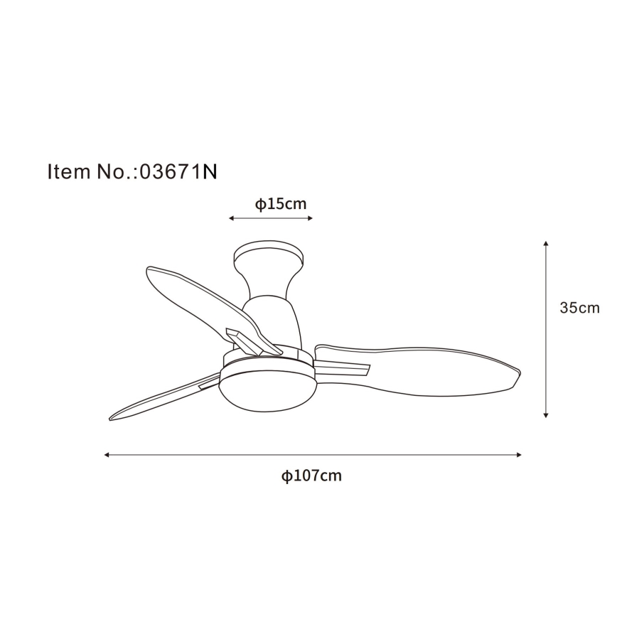 Globo - LED loftventilator dæmpbar LED/22W/230V 3000/4500/6000K + fjernbetjening