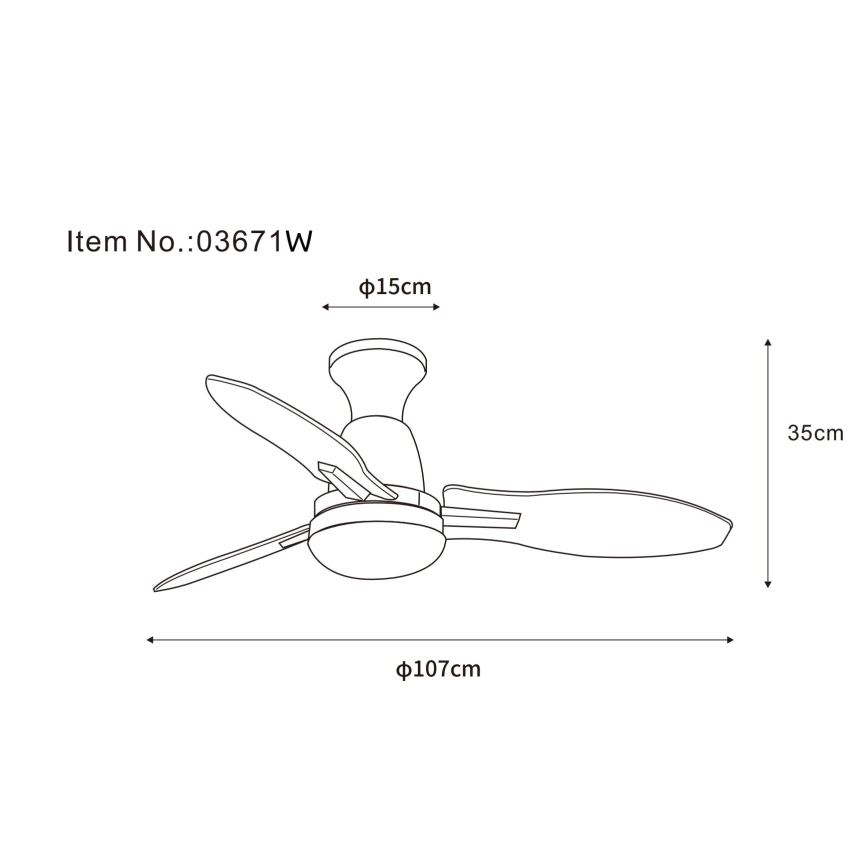 Globo - LED loftventilator dæmpbar LED/22W/230V 3000/4500/6000K + fjernbetjening