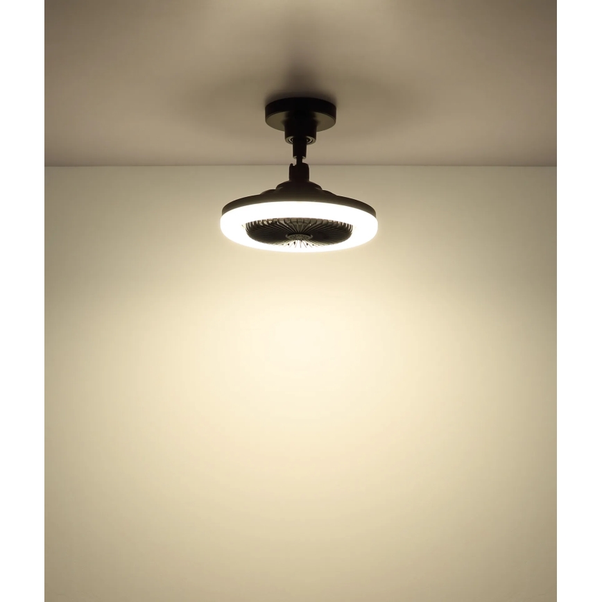 Globo - LED Dæmpbar loftventilator LED/20W/230V 3000-6500K sort + fjernbetjening