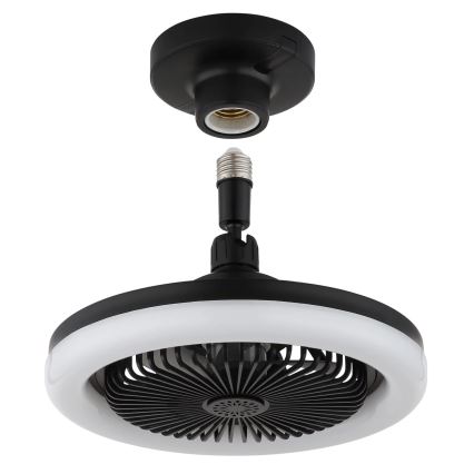 Globo - LED Dæmpbar loftventilator LED/20W/230V 3000-6500K sort + fjernbetjening