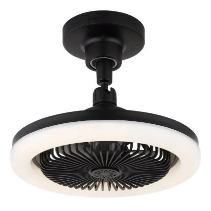 Globo - LED Dæmpbar loftventilator LED/20W/230V 3000-6500K sort + fjernbetjening
