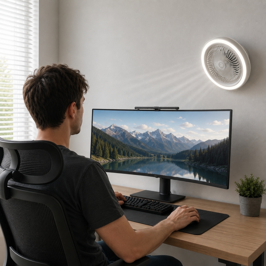 Globo - LED-dæmpbar loftventilator LED/20W/230V 3000-6500K hvid + fjernbetjening