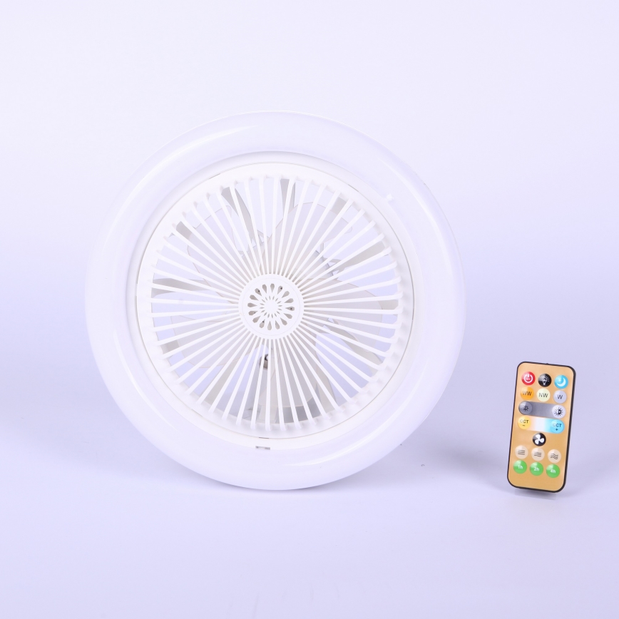 Globo - LED-dæmpbar loftventilator LED/20W/230V 3000-6500K hvid + fjernbetjening