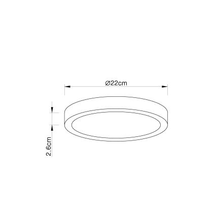 Globo 12364-30 - LED loftlampe til badeværelse dæmpbar ARCHIMEDES LED/28W/230V IP44