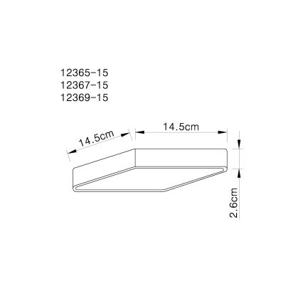 Globo - LED loftsbelysning LED/15W/230V