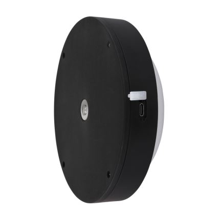 Globo - LED væglampe m. touch-funktion genopladelig LED/1,2W/3,7V diameter 15 cm 1800 mAh sort