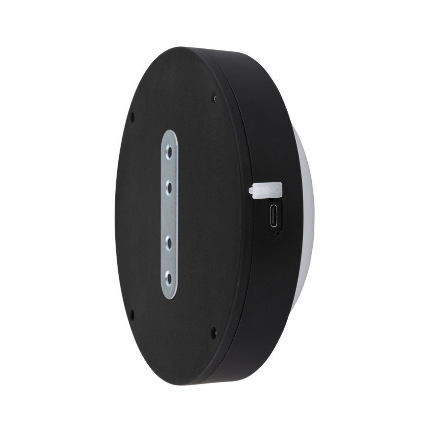 Globo - LED væglampe m. touch-funktion genopladelig LED/1,2W/3,7V diameter 15 cm 1800 mAh sort