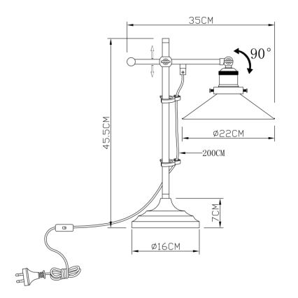 Globo - Bordlampe 1xE27/60W/230V