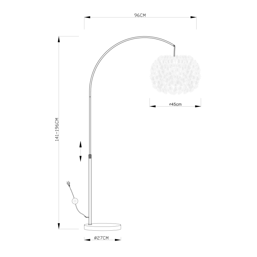Globo - Gulvlampe 1xE27/40W/230V
