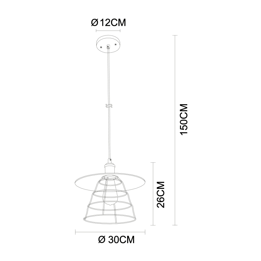 Globo - Pendel 1xE27/60W/230V