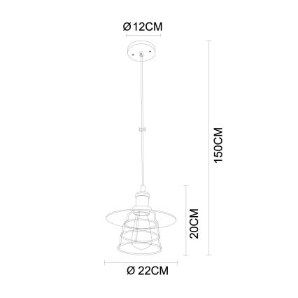 Globo - Pendel 1xE27/60W/230V