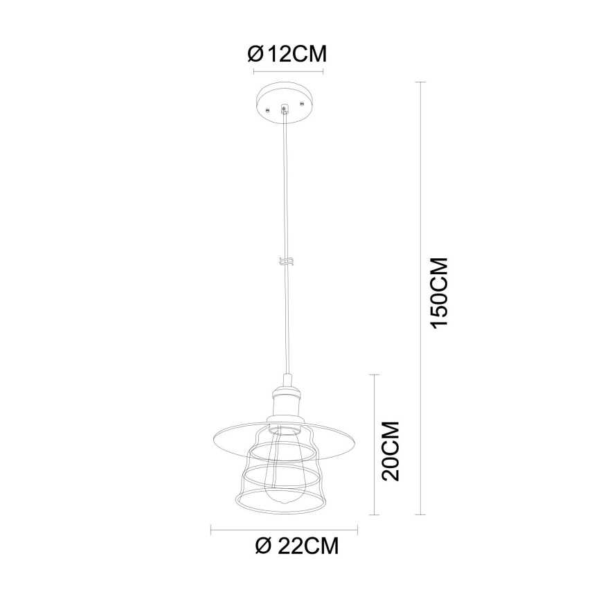 Globo - Pendel 1xE27/60W/230V