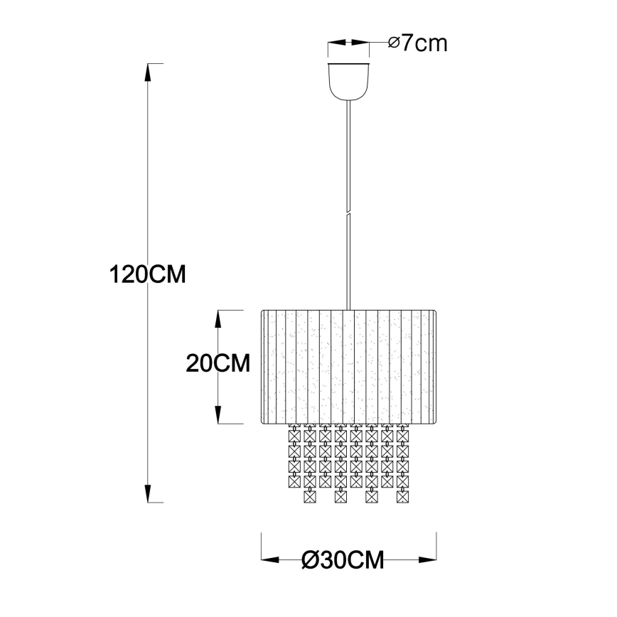GLOBO 15098 - Pendel PYRA 1xE27/60W/230V