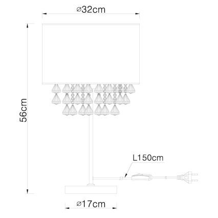 Globo - Bordlampe 1xE27/60W/230V