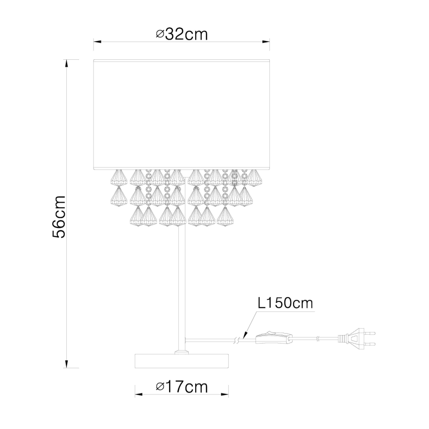 Globo - Bordlampe 1xE27/60W/230V