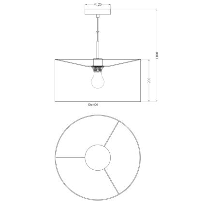 Globo - Lysekrone 1xE27/60W/230V