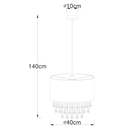Globo - Pendel 1xE27/60W/230V
