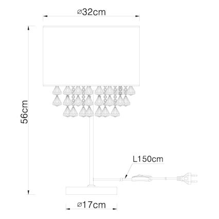 Globo - Bordlampe 1xE27/60W/230V