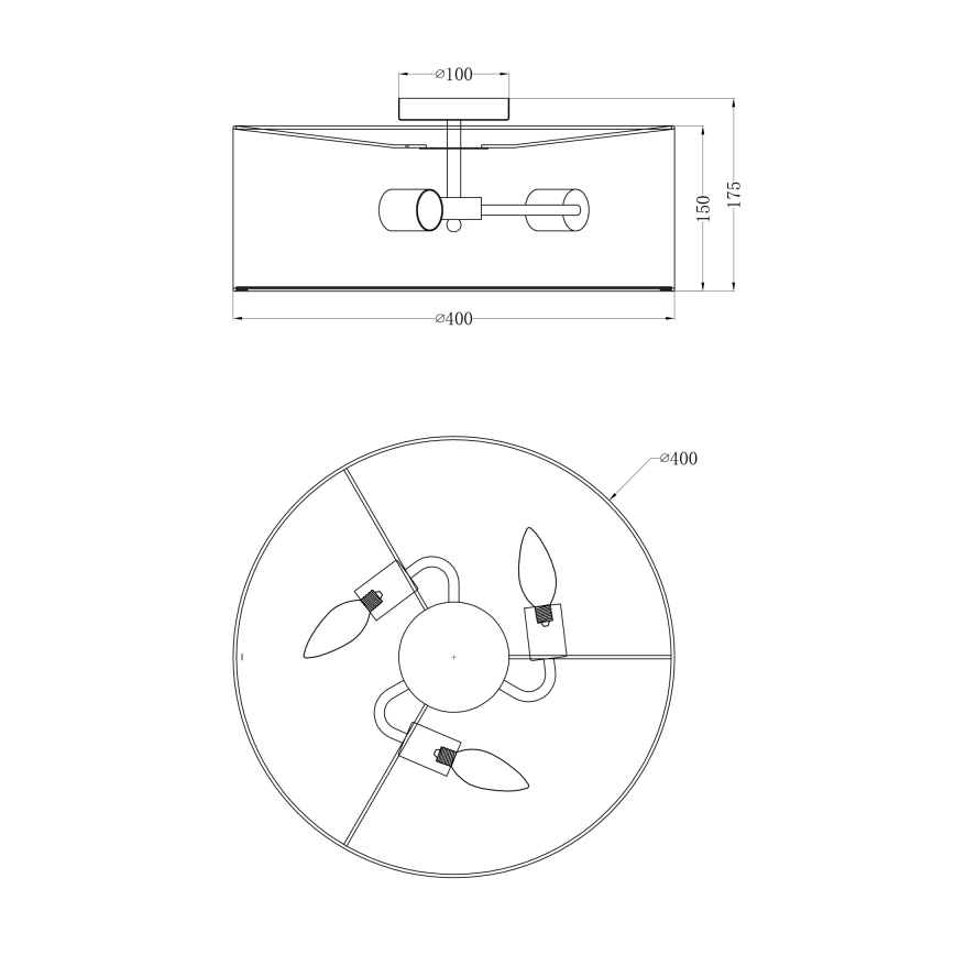 Globo - Loftlampe 3xE14/40W/230V