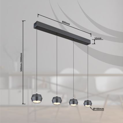 Globo - LED pendel 4xLED/6W/230V