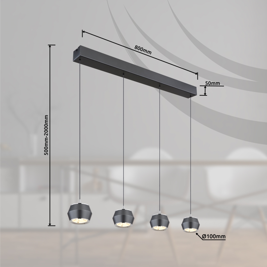 Globo - LED pendel 4xLED/6W/230V