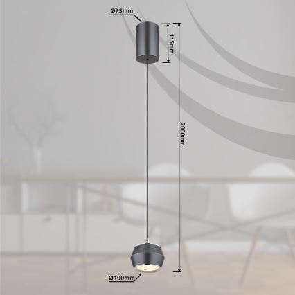 Globo - LED pendel LED/6W/230V